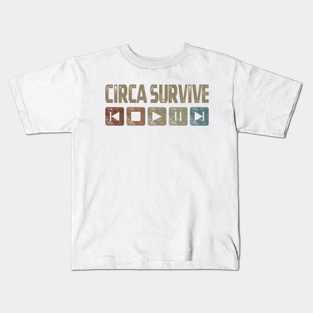 Circa Survive Control Button Kids T-Shirt by besomethingelse